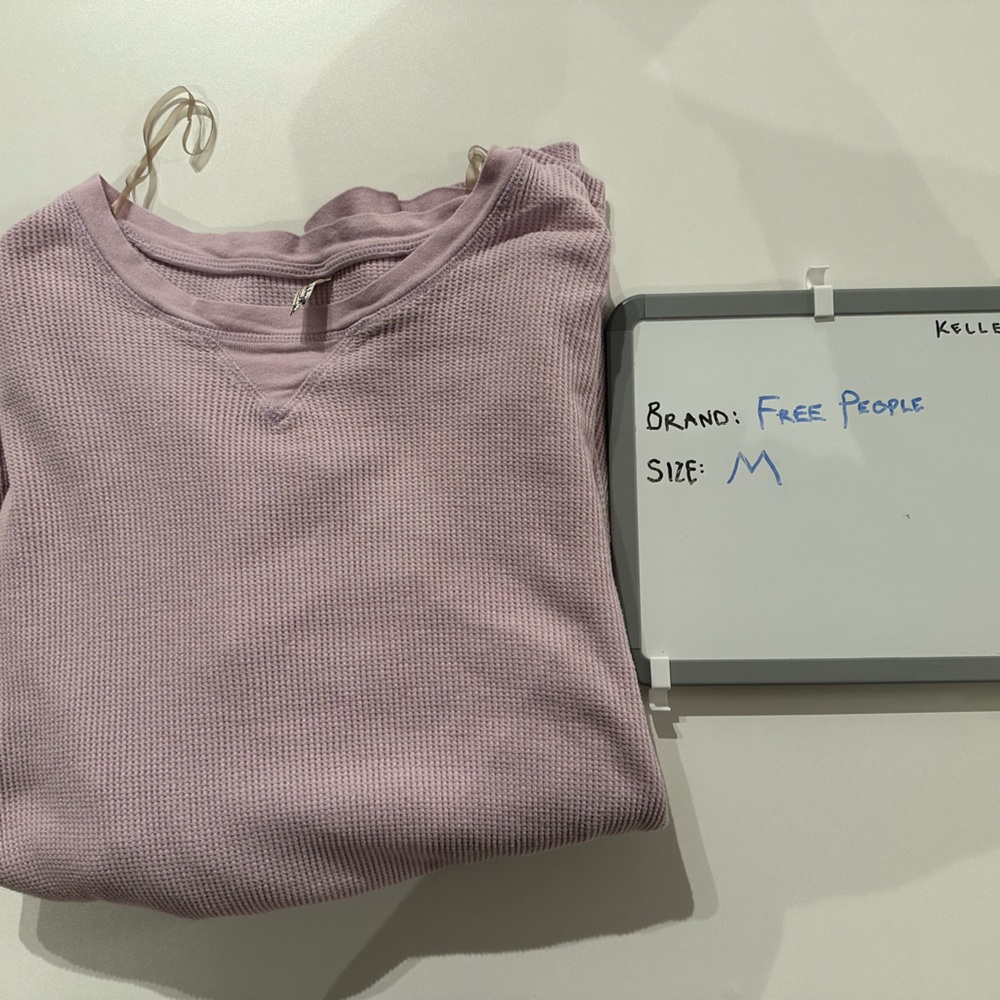 purple free people waffled long sleeve
